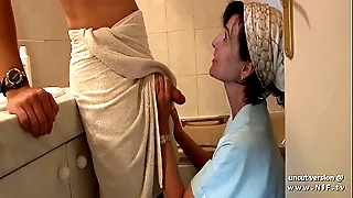 French mom seduces young guy with big cock and gets analyzed