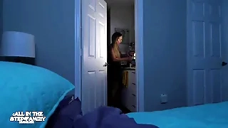 Scared stepson jumps into stepmom's bed during a thunderstorm Full Version