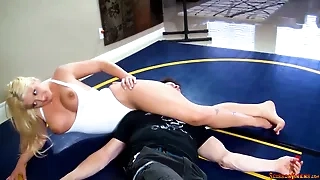 A husband is being punished for his foolish behavior by his hot MILF teacher