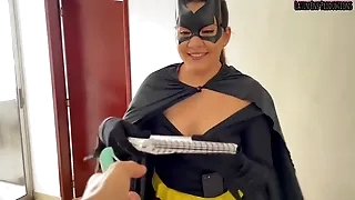 A blowjob with Poison Ivy as Batman's revenge for Harley Quinn
