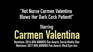 Hot nurse Carmen Valentina serves her dark skinned patient