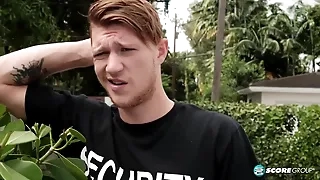 Old lady gets fucked by her neighbor in the yard