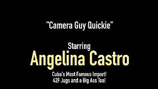 Cuban BBW Angelina Castro mouthfucked and fingered her cunt by herself