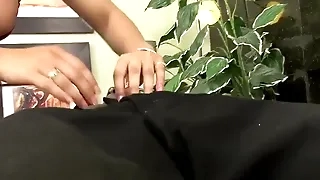 Hot brunette takes a huge black cock in her pussy in this steamy scene