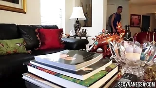 Sexy Latina Vanessa fucks her stepson in a steamy scene