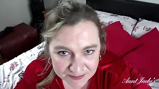 After dinner bedroom POV play with a sexy milf wearing stockings